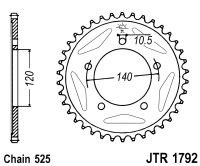 Foaie spate JT JTR 1792-47 47T, 525 - Img 2