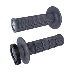 Grips set Lock-on ODI MX V2 H36HWH Graphite Half-Waffle