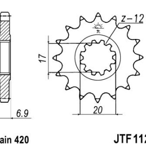 Kit de lant D.I.D Chain - Argintiu lant 420 D, Non-sealed, pinion fata JT, foaie spate SUPERSPROX pentru APRILIA RX 50 1998-2005 - Img 3