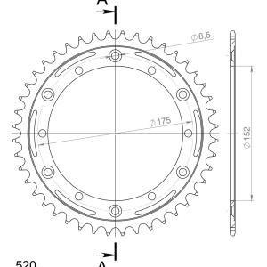 Kit de lant D.I.D Chain - Argintiu lant 520 VX, X-Ring, pinion fata JT cauciucat, foaie spate SUPERSPROX pentru YAMAHA TT 600 R 1998-2003 - Img 5