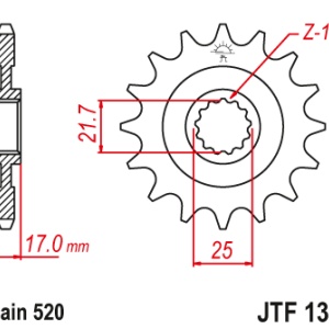 Kit de lant D.I.D Chain - Argintiu lant 520 ZVM-X, X-Ring, pinion fata JT, foaie spate JT pentru HONDA CBR 500 R 2013-2021 - Img 3