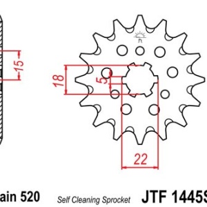 Kit de lant D.I.D Chain - Auriu lant 520 ERVT, X-Ring, pinion fata JT, foaie spate JT pentru KAWASAKI KX 125 1999 - Img 3