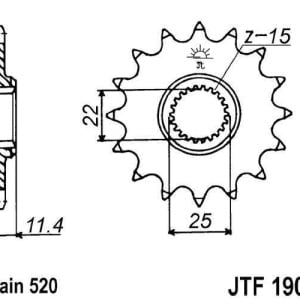 Kit de lant D.I.D Chain - Auriu lant 520 VX, X-Ring, pinion fata JT, foaie spate JT pentru KTM LC4 350 Enduro 1993-1994 - Img 3