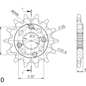 Kit de lant D.I.D Chain - Auriu lant 520 ZVM-X, X-Ring, pinion fata SUPERSPROX, foaie spate SUPERSPROX pentru ATV HONDA TRX 400 EX 2005-2008 - Img 3