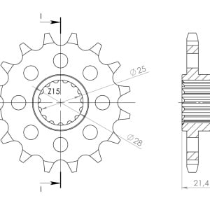 Kit de lant D.I.D Chain - Auriu lant 525 VX, X-Ring, pinion fata SUPERSPROX, foaie spate SUPERSPROX pentru APRILIA Dorsoduro 900 2017-2021 - Img 3