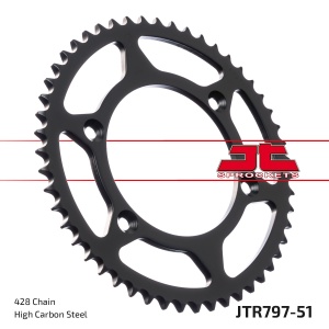Kit de lant EK - Argintiu lant 428 DEH, Non-sealed, pinion fata JT, foaie spate JT pentru KAWASAKI KLX 125 (<2006) 2003-2006 - Img 6