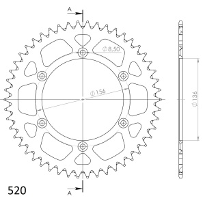 Kit de lant EK - Argintiu lant 520 MRD, Non-sealed, pinion fata SUPERSPROX, foaie spate SUPERSPROX pentru HUSQVARNA WR 125 2010-2013 - Img 5