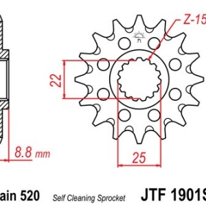Kit de lant EK - Argintiu lant 520 SRX, X-Ring, pinion fata JT, foaie spate JT pentru KTM SX 300 (2023<) 2025 - Img 3