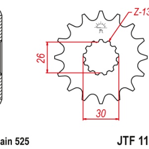 Kit de lant EK - Argintiu lant 525 SRO, O-ring, pinion fata JT cauciucat, foaie spate SUPERSPROX STEALTH pentru TRIUMPH Scrambler 865 2006-2013 - Img 3