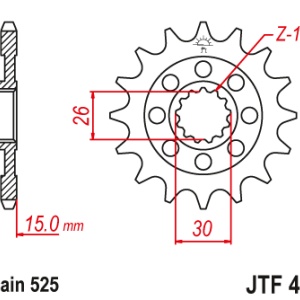 Kit de lant EK - Argintiu lant 525 SRX, X-Ring, pinion fata JT, foaie spate JT pentru BMW M 1000 R 2023-2024 - Img 3