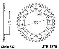 Kit de lant EK - Argintiu lant 530 SRX, X-Ring, pinion fata JT cauciucat, foaie spate JT pentru YAMAHA YZF-R6 2006-2010 - Img 5