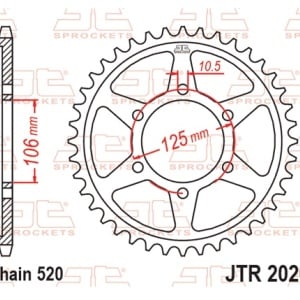 Kit de lant EK - Auriu lant 520 ZVX, X-Ring, pinion fata JT cauciucat, foaie spate JT pentru TRIUMPH Street Twin 900 2016-2022 - Img 7