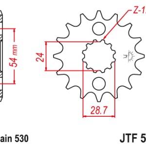 Kit de lant EK - Auriu lant 530 ZVX, X-Ring, pinion fata JT, foaie spate JT pentru KAWASAKI ZZR 1400 2011-2023 - Img 3