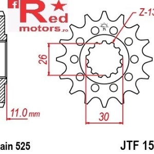 Kit lant DID GOLD X-Ring PRO-STREET 525 VX pentru Yamaha TDM900 A ABS (1B0) 2005-2013 - Img 2