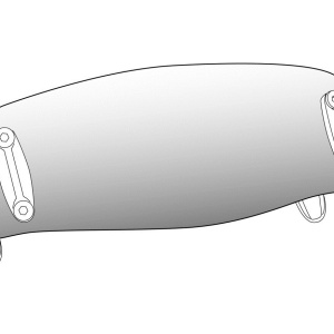 Multiadjustable visor PUIG 5853W fixed by screws transparent