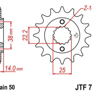 Pinion fata JT JTF 739-15 15T, 530 - Img 2
