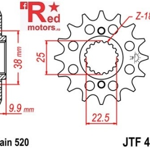 Pinion fata JTF 403 cu 13 dinti