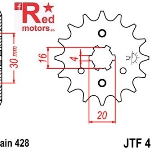 Pinion fata JTF 417 cu 17 dinti