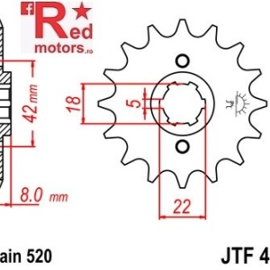 Pinion fata JTF 431 cu 11 dinti