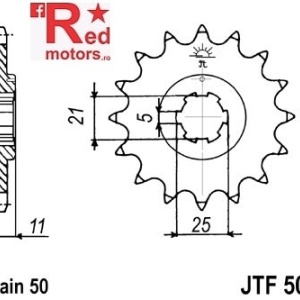 Pinion fata JTF 508 cu 16 dinti