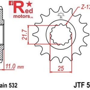 Pinion fata JTF 584 cu 15 dinti