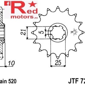 Pinion fata JTF 728 cu 15 dinti