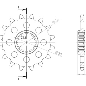 Pinion fata SUPERSPROX CST-1579:17 17T, 520 - Img 2