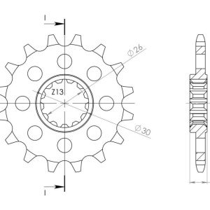 Pinion fata SUPERSPROX STEALTH CST-1579:16.2 16T, 520 - Img 2