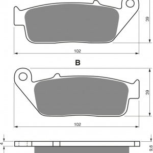 Placute de frana GOLDFREN 014 S3