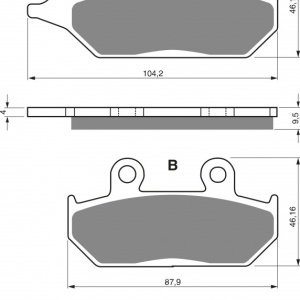 Placute de frana GOLDFREN 033 S3