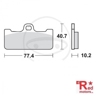 Placute frana fata CARBON CRQ TRW LUC BREMBO 77.4x40.7x10.2