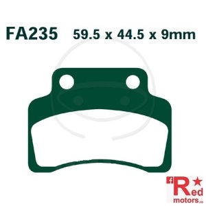 Placute frana fata CARBON SCOOTER EBC 59.5x44.5x9 FA235 pentru AJS Digita 50 4T, Baotian BT49QT-12, CPI Aragon, Explorer Race, Keeway F-Act