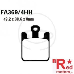 Placute frana fata sinterizate 49.2x38.6x8 EBC FA369 pentru Kawasaki VN 1600, ZX-10R 1000, ZX-6R 636, ZX-6RR 600, Suzuki GSX-R 1000