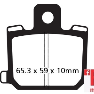 Placute frana fata sinterizate 65.3x59x10 EBC FA64 pentru Yamaha RD 250, RD 350