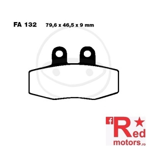 Placute frana fata STD EBC 79.6x46.5x9 FA132 pentru KTM E-GS 500, E-XC 600, EGS 300, EXC 250, Incas 500, Maico GS 250, MC 250, RE 500