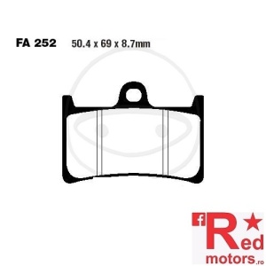 Placute frana fata STD EBC ALTN 50.4x69x8.7 FA252 pentru Yamaha BT 1100, FJR 1300, FZ6 S2 600, FZS 1000, TDM 900