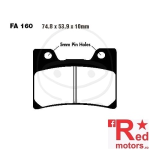 Placute frana fata STD EBC ALTN 74.8x53.9x10 FA160 pentru Yamaha FJ 1200 A ABS, FZR 600, FZR 1000, VMX-12 1200