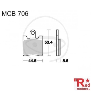 Placute frana fata STD TRW LUCAS 44.5x53.4x8.6 MCB706 pentru Yamaha FJR 1300, XV 1900