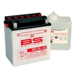 Baterie conventionala BS-BATTERY BB10L-A2 (YB10L-A2) include electrolit