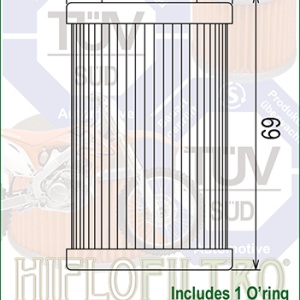 Filtru de ulei HIFLOFILTRO HF655 - Img 2
