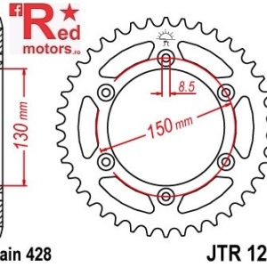 Foaie/pinion spate JTR1244.51 428 cu 51 de dinti