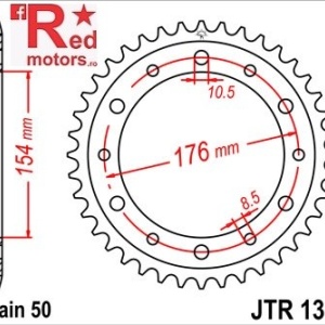 Foaie/pinion spate JTR1340.45 530 cu 45 de dinti pentru Honda CB 1000, VFR 750, VFR 800