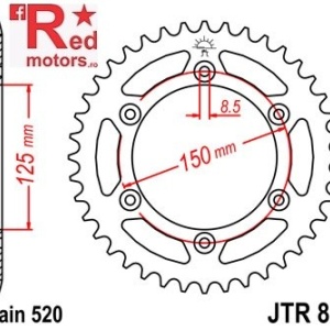 Foaie/pinion spate JTR897.42 520 cu 42 de dinti pentru Husaberg FC 470, FC 600, FE 450
