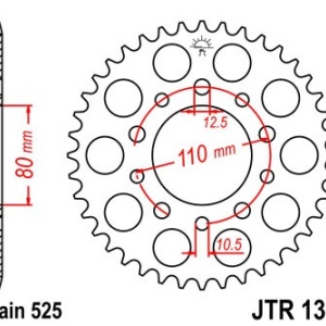 Foaie spate JT JTR 1332-42 42T, 525 - Img 2