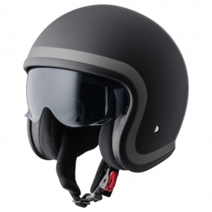 Jet helmet GMS RIDE ZG11702 matt black-grey L - Img 1