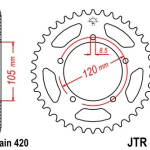 Kit de lant D.I.D Chain - Argintiu lant 420 D, Non-sealed, pinion fata JT, foaie spate JT pentru APRILIA RX 50 1998-2005 - Img 5