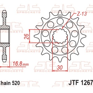Kit de lant D.I.D Chain - Argintiu lant 520 VX, X-Ring, pinion fata JT, foaie spate JT pentru HONDA CB 750 Hornet 2023-2025 - Img 4