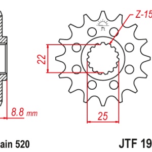 Kit de lant D.I.D Chain - Argintiu lant 520 VX, X-Ring, pinion fata JT cauciucat, foaie spate SUPERSPROX pentru KTM Freeride 250 R 2014-2017 - Img 3