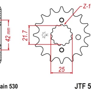 Kit de lant D.I.D Chain - Argintiu lant 530 ZVM-X, X-Ring, pinion fata JT, foaie spate SUPERSPROX pentru YAMAHA FZR 600 1989-1991 - Img 3