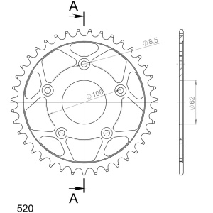 Kit de lant D.I.D Chain - Auriu lant 520 VX, X-Ring, pinion fata SUPERSPROX, foaie spate SUPERSPROX pentru CAGIVA Raptor 125 2003 - Img 5